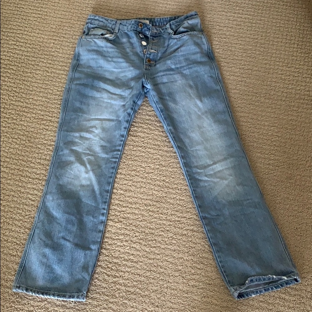Zara high waisted light wash jeans